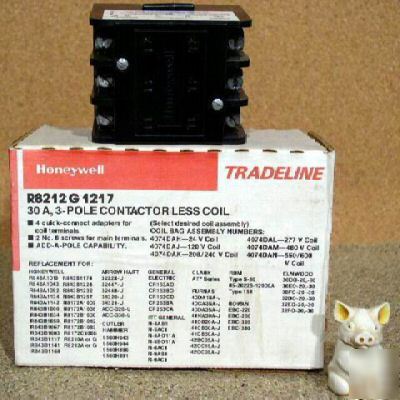 Honeywell R8214G1157 40A 3 pole contactor l coil G14 g