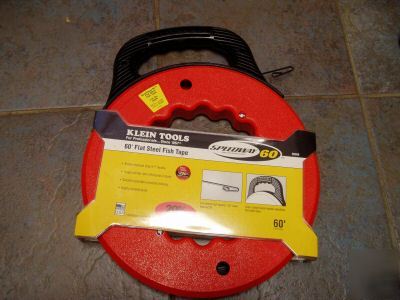 Klein tools 60 ft flat steel fish tape, cable puller 