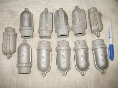 Lot of 11 conduit fittings service entrance ell lb