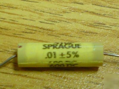 New 10 600V .01UF axial mylar capacitors 5% 