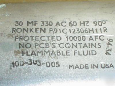New 2 ronken 330V 30UF a/c motor run capacitors 