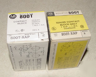 New 2PC allen bradley 800T-xap sealed contact block 