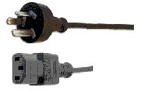 New argentina detachable ac power line cord 2 pc.