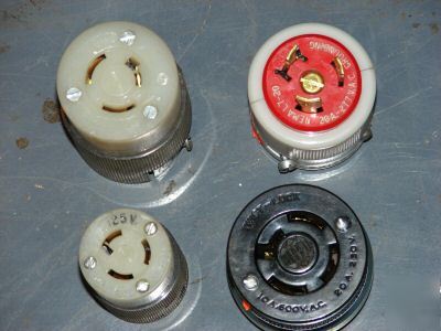 New hubbell leviton lot of 4 electrical connectors