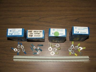 New mix of 243 t&b stakon ring terminals insulated 