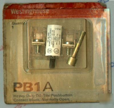 New westinghouse contact block PB1A n.o. oil tight 