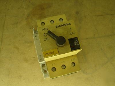 Siemens motor circuit breaker 3VE3 000-2KA00 4-6.3A