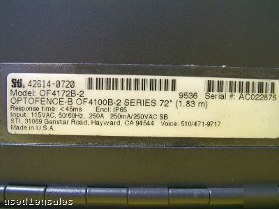 Sti optofence-b OF4100B test procedure 72