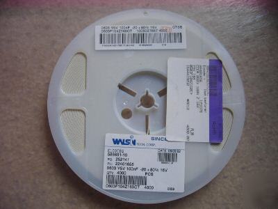  smd 0603 100NF 16V- qty 4000 caps - msrp $189