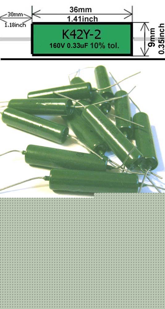 20 x 0.33UF 160V pio K42Y-2 capacitors 0.33 uf 160 v