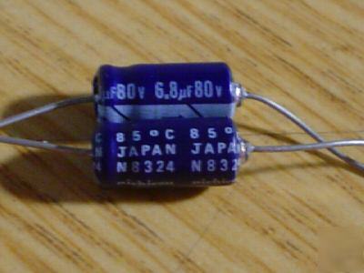 New 100PCS nichicon 80V 6.8UF 85C axial capacitor 