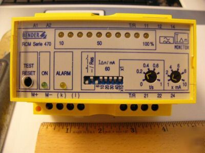 Bender ac ground fault monitor RCM475LY-71 lot 10EA