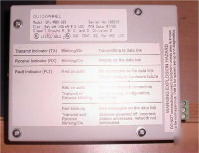 Ge fanuc / tcp quickpanel qpj-abd-201 comm module