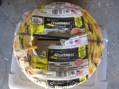 New 50 feet 12/2 romex with ground nm-b yellow jacket 