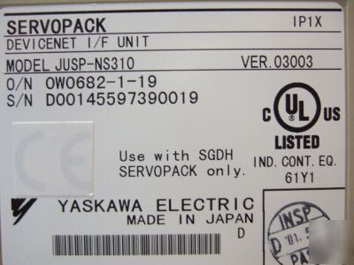 New yasakawa servopack sgdh-01AE-NS310 200V - 