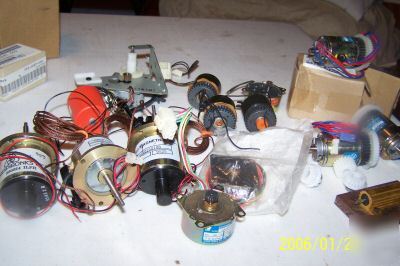 Large lot of components motors,micro clutch brakes