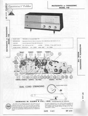 Matsushita panasonic 748 sams service data schematic 