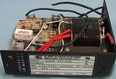 Regulated dc power supply elpac 24 vdc .75A