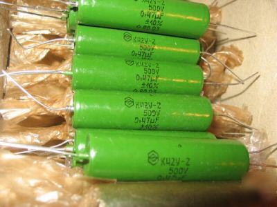 0,47 uf 500V pio capacitors K42Y-2 K42U2 lot of 300