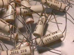 30 vintage trw .0068UF 20% 100V mylar capacitors
