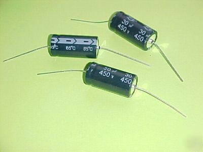 30UF at 450V axial electrolytic capacitors : qty=10