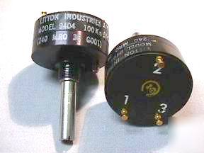 2 litton industries 9404 100K potentiometers