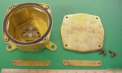 Brass naval marine electrical junction box weatherproof