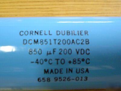 New 2 cde 200V 850UF computer grade bus capacitors 