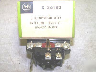 New allen bradley l h overload relay x 36182 for 709 