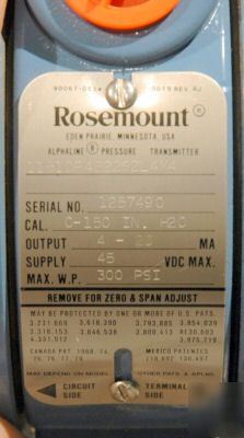 New rosemount alphaline pressure transmitter 300PSI 