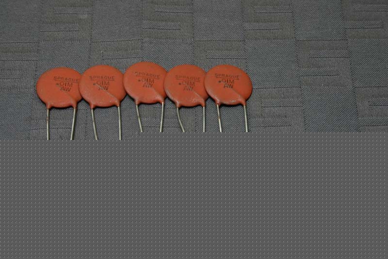 Sprague - disk ceramic capacitor - 0.01UF 10NF - nos