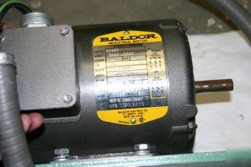 Baldor elec. motor .25 hp. with wire hose