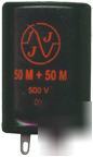 Capacitor electrolytic 50/50 Âµf @ 500 vdc jj electronic