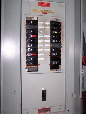 Ge type nhb 100 amp main breaker panel board 3 ph 4 w