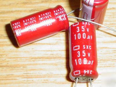 100 ucc 35V 100UF high temp 105C radial capacitors