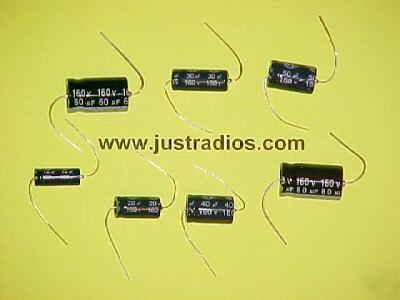 160V axial leaded electrolytic capacitor kit : qty=95