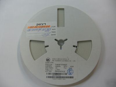 4000PCS p/n U0603R471KNT ; cap, smt, 470PF 50V , +/-10%