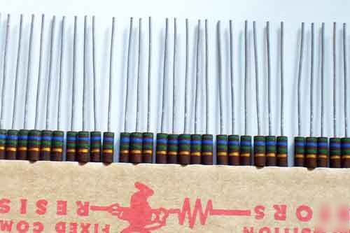 50) 5.6 meg ohm 1/2W carbon composition resistors 5%