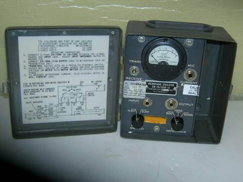 Microphone simulator an/ urm-14 voltage meter