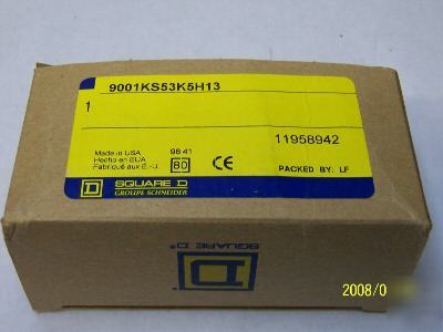 New in box 9001KS53K5H13 square d key switch a-216