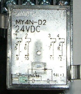 Omron relay MY4N-D2 24VDC with socket base free shiping