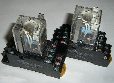 Omron relay MY4N-D2 24VDC with socket base free shiping
