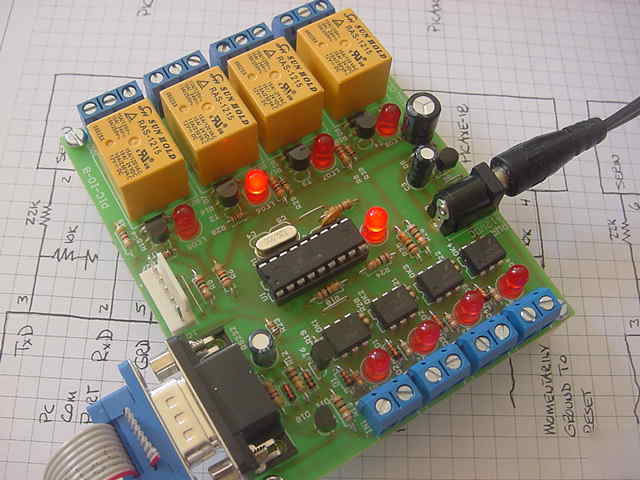 Serial relay output / opto input ( basic stamp, picaxe)