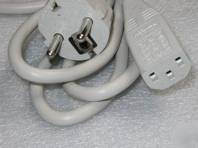 6 ft light gray euro computer power cords (20 pcs )