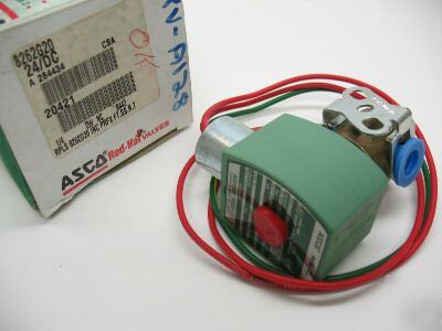 Asco 8262G20 solenoid valve, 2-way 24VDC brass 1/4