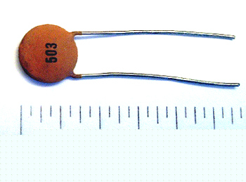 Ceramic disc capacitors ~ .05UF 50V capacitor nos (500)