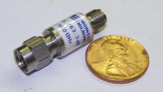 Midwest microwave attenuator 263. 3DB dc-18GHZ...#13