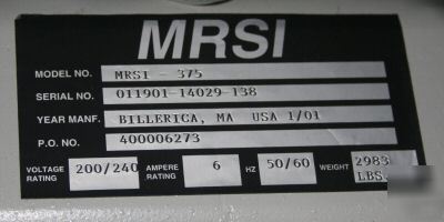 Mrsi - 375 precision assembly work cell pick and place