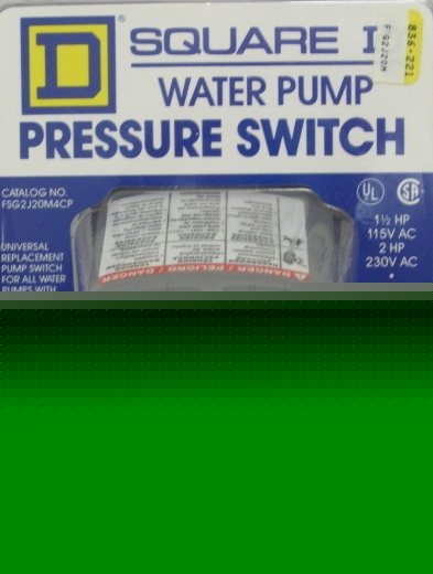 New water pump pressure switch /20-40 psi /square d / 