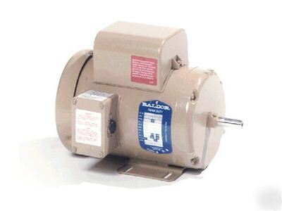 New 1 hp baldor tefc 1 phase electric motor 143T 7/8